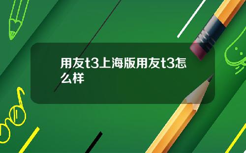 用友t3上海版用友t3怎么样
