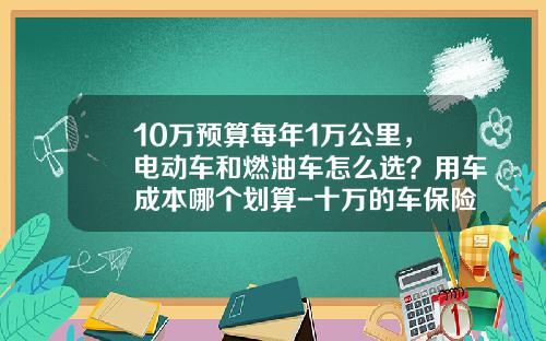10万预算每年1万公里，电动车和燃油车怎么选？用车成本哪个划算-十万的车保险多少钱【新闻】.