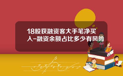 18股获融资客大手笔净买入-融资余额占比多少有风险