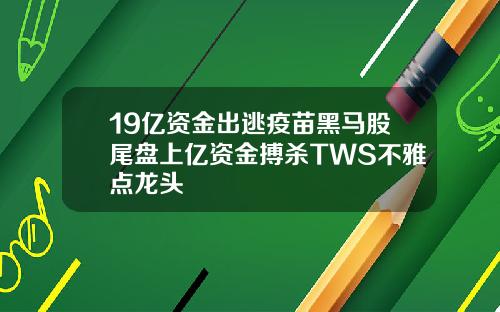 19亿资金出逃疫苗黑马股尾盘上亿资金搏杀TWS不雅点龙头