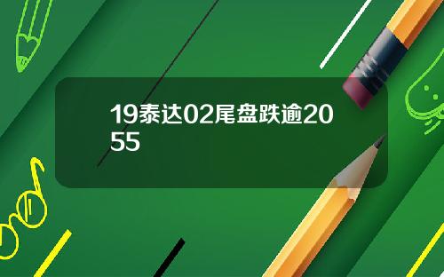 19泰达02尾盘跌逾2055