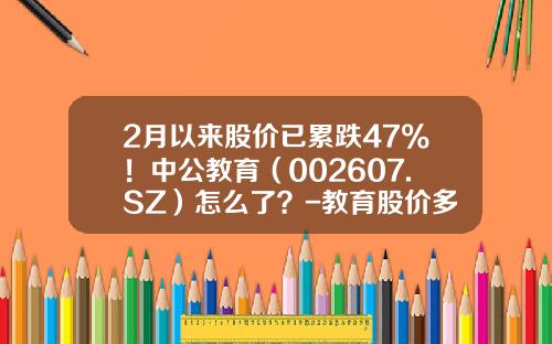 2月以来股价已累跌47%！中公教育（002607.SZ）怎么了？-教育股价多少