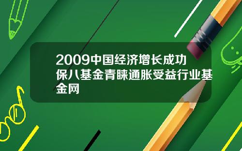 2009中国经济增长成功保八基金青睐通胀受益行业基金网