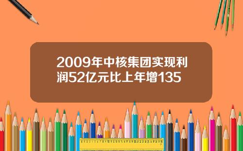 2009年中核集团实现利润52亿元比上年增135