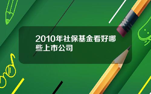 2010年社保基金看好哪些上市公司