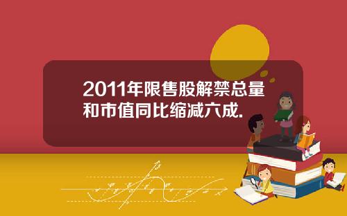 2011年限售股解禁总量和市值同比缩减六成.