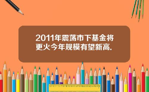 2011年震荡市下基金将更火今年规模有望新高.