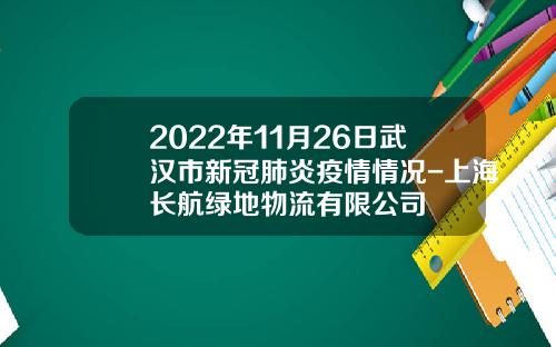 2022年11月26日武汉市新冠肺炎疫情情况-上海长航绿地物流有限公司