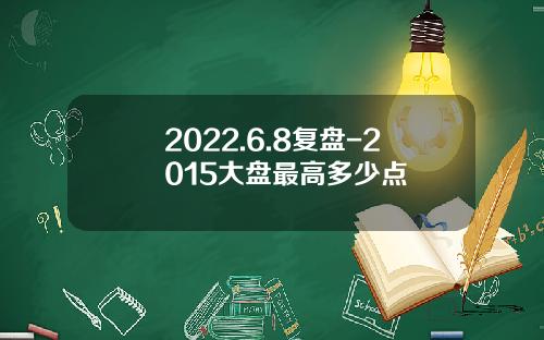 2022.6.8复盘-2015大盘最高多少点