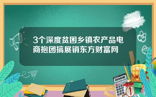 3个深度贫困乡镇农产品电商抱团搞展销东方财富网