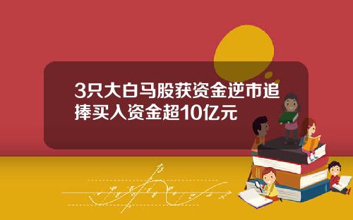 3只大白马股获资金逆市追捧买入资金超10亿元