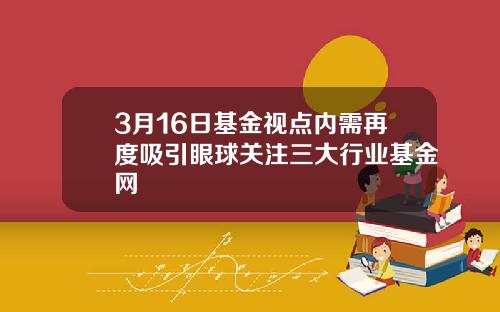3月16日基金视点内需再度吸引眼球关注三大行业基金网