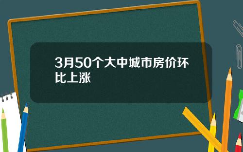 3月50个大中城市房价环比上涨