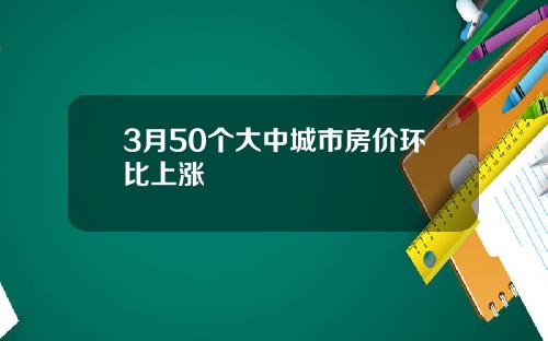 3月50个大中城市房价环比上涨