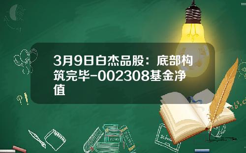 3月9日白杰品股：底部构筑完毕-002308基金净值