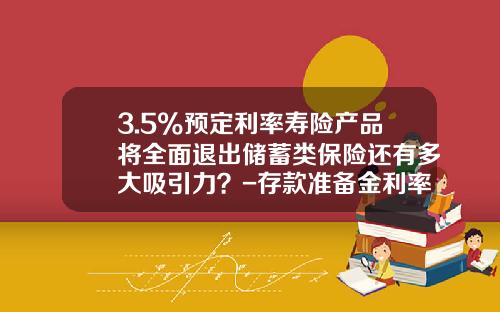 3.5%预定利率寿险产品将全面退出储蓄类保险还有多大吸引力？-存款准备金利率是多少