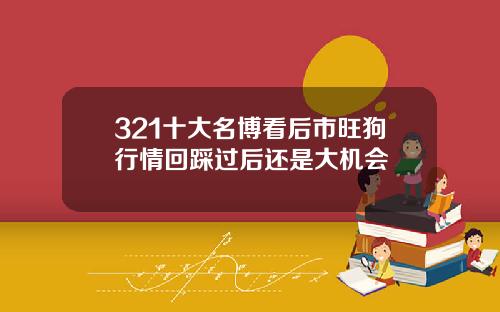 321十大名博看后市旺狗行情回踩过后还是大机会