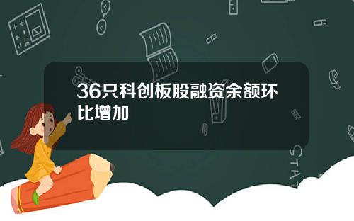 36只科创板股融资余额环比增加