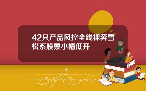 42只产品风控全线裸奔雪松系股票小幅低开