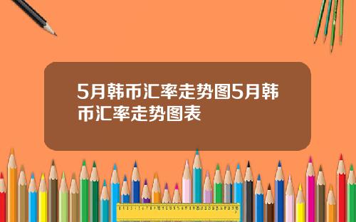 5月韩币汇率走势图5月韩币汇率走势图表