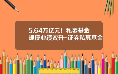 5.64万亿元！私募基金规模业绩双升-证券私募基金