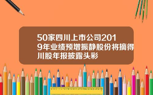 50家四川上市公司2019年业绩预增振静股份将摘得川股年报披露头彩