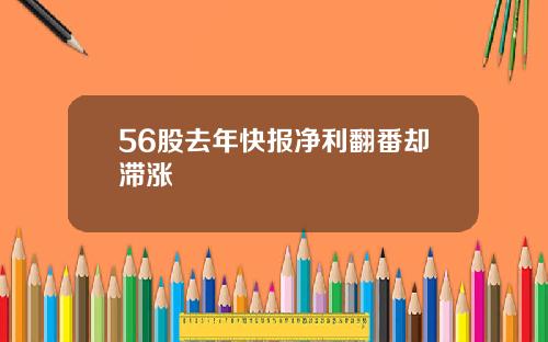 56股去年快报净利翻番却滞涨