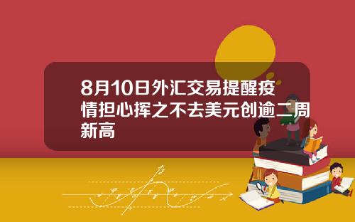 8月10日外汇交易提醒疫情担心挥之不去美元创逾二周新高
