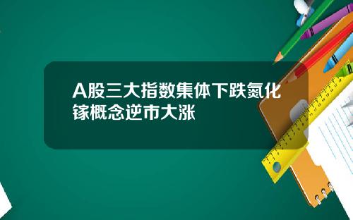 A股三大指数集体下跌氮化镓概念逆市大涨