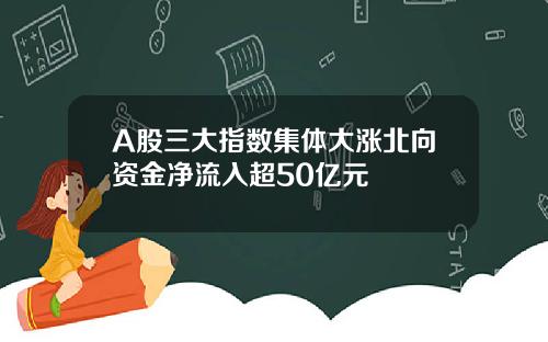 A股三大指数集体大涨北向资金净流入超50亿元