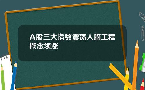 A股三大指数震荡人脑工程概念领涨