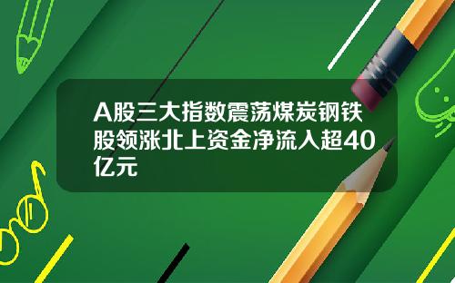 A股三大指数震荡煤炭钢铁股领涨北上资金净流入超40亿元