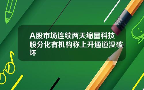 A股市场连续两天缩量科技股分化有机构称上升通道没破坏