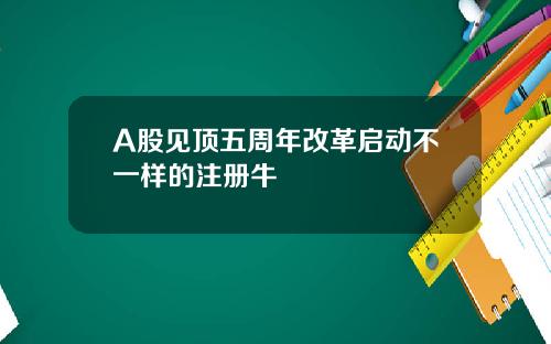 A股见顶五周年改革启动不一样的注册牛