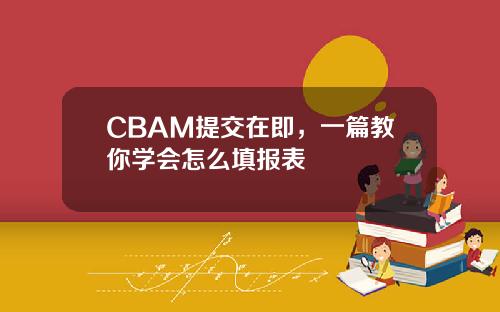 CBAM提交在即，一篇教你学会怎么填报表