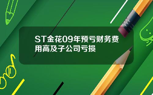 ST金花09年预亏财务费用高及子公司亏损