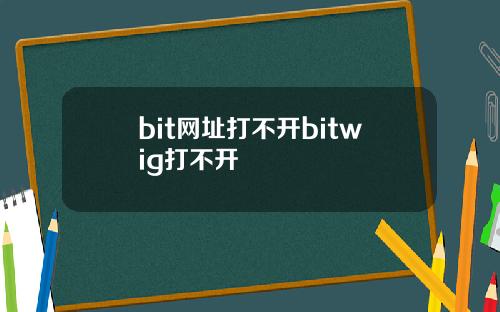 bit网址打不开bitwig打不开