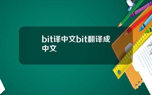 bit译中文bit翻译成中文