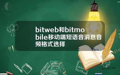 bitweb和bitmobile移动端短语音消息音频格式选择