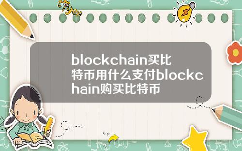 blockchain买比特币用什么支付blockchain购买比特币