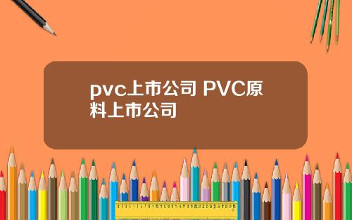 pvc上市公司 PVC原料上市公司