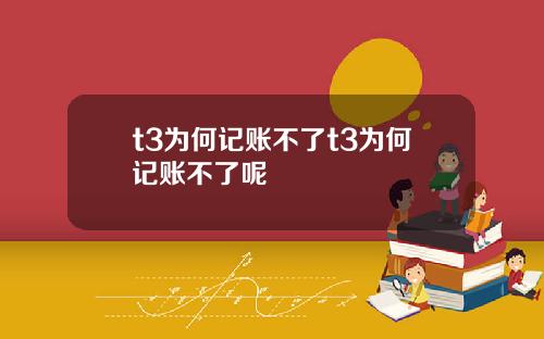 t3为何记账不了t3为何记账不了呢