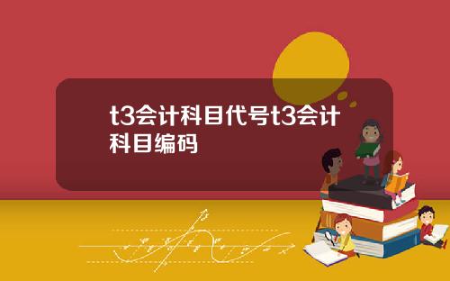 t3会计科目代号t3会计科目编码