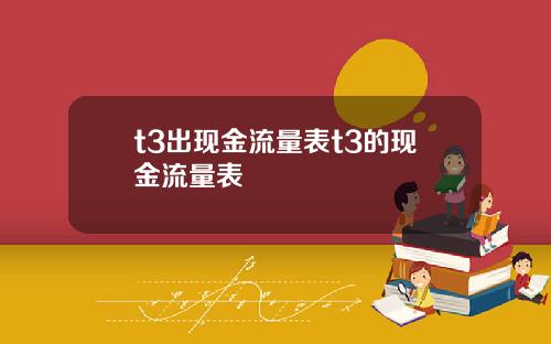 t3出现金流量表t3的现金流量表