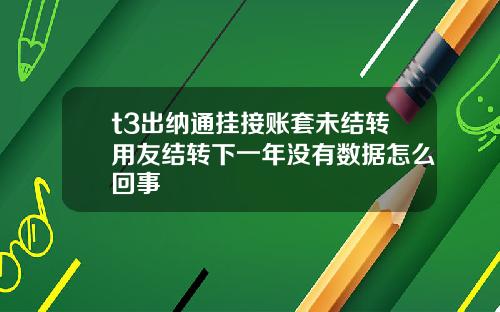t3出纳通挂接账套未结转用友结转下一年没有数据怎么回事