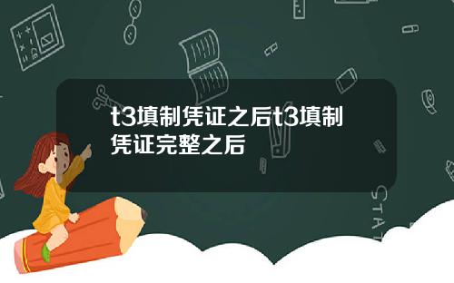 t3填制凭证之后t3填制凭证完整之后