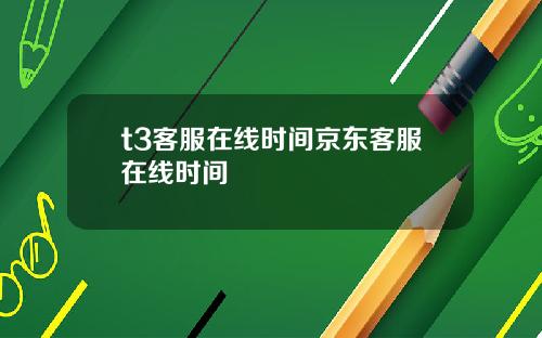 t3客服在线时间京东客服在线时间