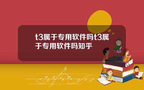 t3属于专用软件吗t3属于专用软件吗知乎