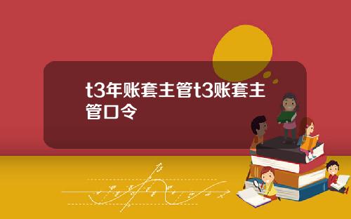 t3年账套主管t3账套主管口令