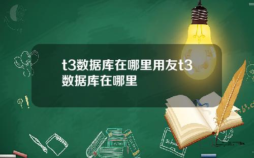 t3数据库在哪里用友t3数据库在哪里